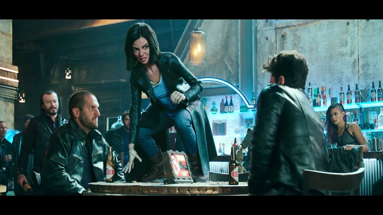 Alita vs Hunter-Warriors Bar Fight Scene - Alita Battle Angel (2019)